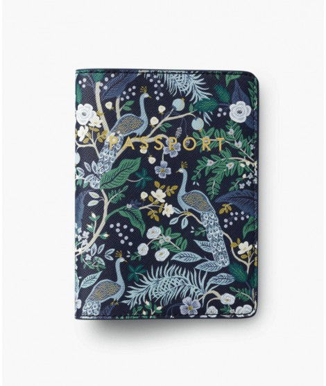 Protège passeport motif Paon de la marque Rifle Paper Co