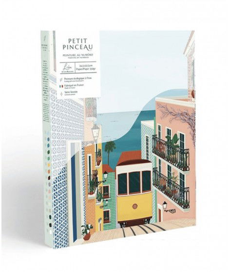 Coffret Peinture au numéro Lisbon Tram de la collection Petit Pinceau de La Petite Epicerie