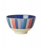 Petit bol en melamine motif NY Stripes de la marque danoise Rice