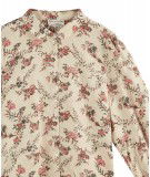 Chemise Orchidée Ecrue Fleurs réalisée en coton doux. Col Claudine et coupe évasée. De la marque Emile & Ida.