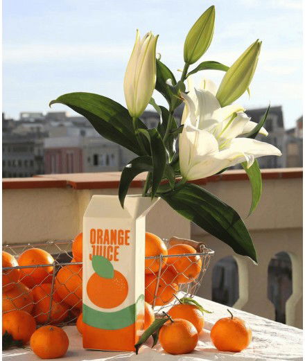 Vase Jus d'orange en céramique de la marque Fluid Market.