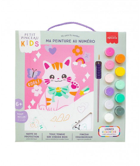 Coffret de peinture au numéro pour Enfant Maneki Neko de la marque La Petite Epicerie