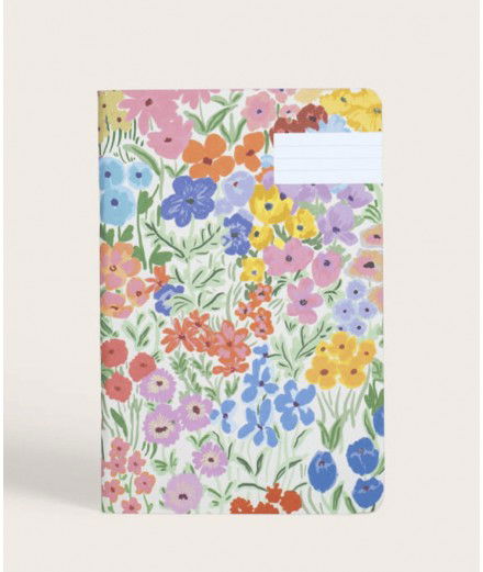 Carnet En Mai de la marque française Season Paper. 64 pages lignées. Motif floral printanier.