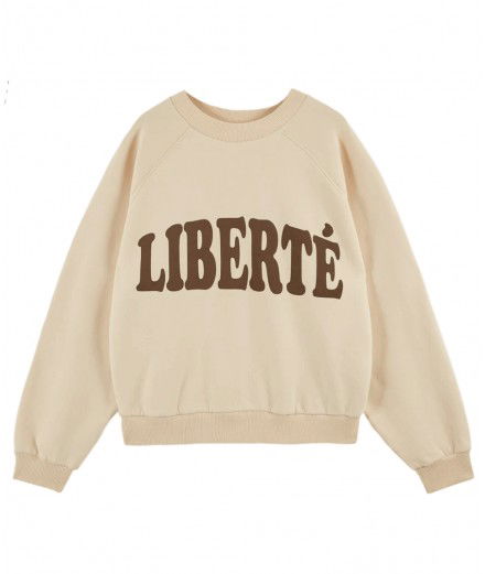 Sweat Liberté crème de la marque française Emile & Ida.