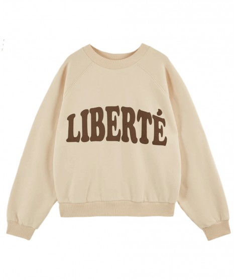 Sweat Liberté crème de la marque française Emile & Ida.