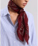 Echarpe en laine imprimé Bandana Bordeaux de la marque Hartford