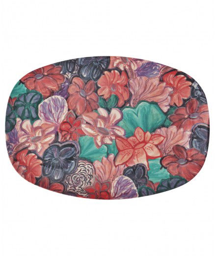 Plateau en melamine imprimé Forest Flower de la marque danoise Rice