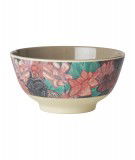 Grand bol en melamine imprimé Florest Flower de la marque danoise Rice