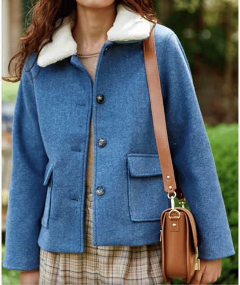 Manteau Nattie Bleu de la marque française La Petite Etoile.