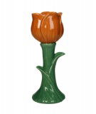 Vase soliflore Tulipe Orange réalisé en porcelaine.