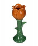 Vase soliflore Tulipe Orange réalisé en porcelaine.