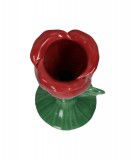 Vase soliflore Tulipe Rouge réalisé en porcelaine.