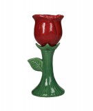 Vase soliflore Tulipe Rouge réalisé en porcelaine.