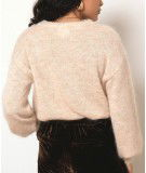 Pull Tiana en mohair et en laine de mérinos beige de la marque française Garance.