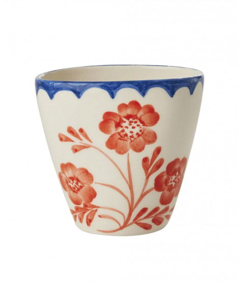 Tasse ovale en céramique Vintage Flower de la marque danoise Rice