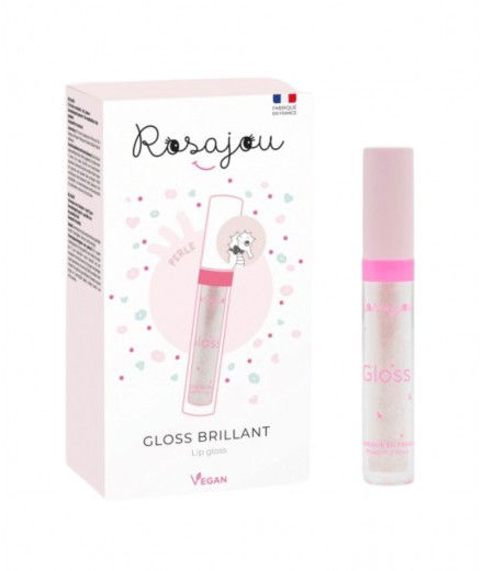 Gloss pour Enfant couleur Perle et senteur fraise de la marque française Rosajou