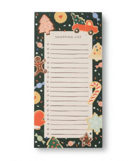 Shopping List de Noël de la marque de papeterie Rifle Paper Co