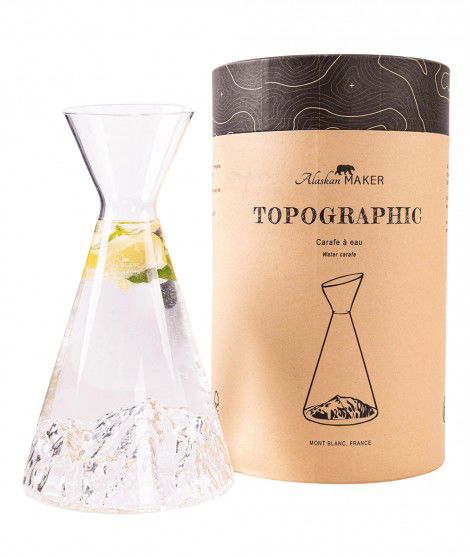 Carafe à eau Topographic Mont-Blanc de la marque française Alaskan Maker