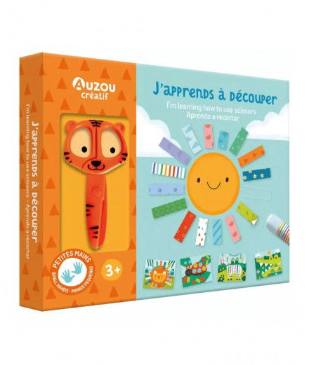 Coffret J'apprends à découper des éditions Auzou. Adapté pour les enfants à partir de 3 ans