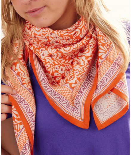 Grand foulard Iris Clementine de la marque française Bonheur du Jour