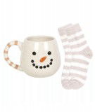 Mug et chaussettes de Noël Bonhomme de Neige