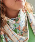 Grand foulard Indien Magic Garden Green de la marque française Bonheur du Jour