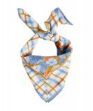 Petit foulard Magic Garden Pervenche de la marque française Bonheur du Jour