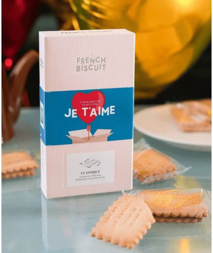 Coffret Biscuits à Messages Saint-Valentin de la marque The French Biscuit