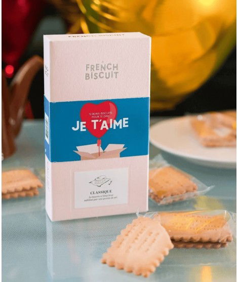 Coffret Biscuits à Messages Saint-Valentin de la marque The French Biscuit