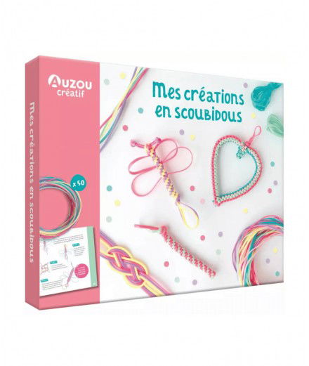 Coffret Mes créations en scoubidous des éditions Auzou.