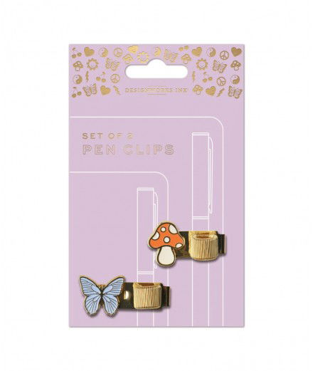 Clips pour Stylos Champignon et Papillon de la marque DesignWorks