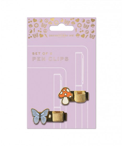 Clips pour Stylos Champignon et Papillon de la marque DesignWorks