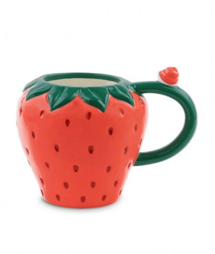 Mug Fraise en céramique.