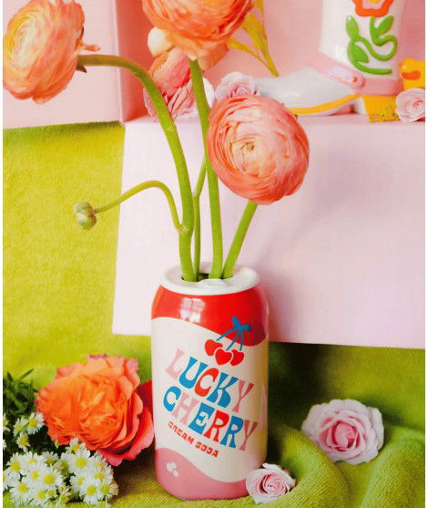 Vase cannette Lucky Cherry de la marque Ban.Do