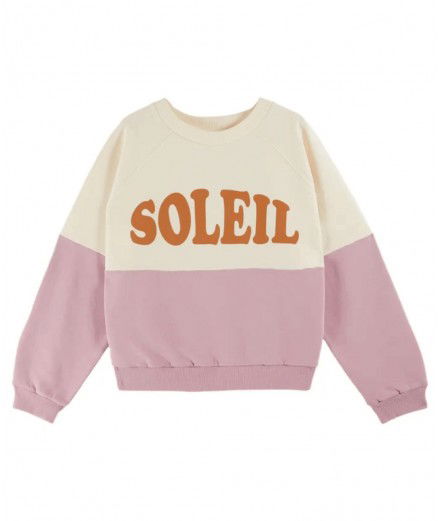 Sweatshirt Bahamas Soleil Lilas de la marque Emile & Ida. Réalisé en coton 100% biologique et fabriqué au Portugal