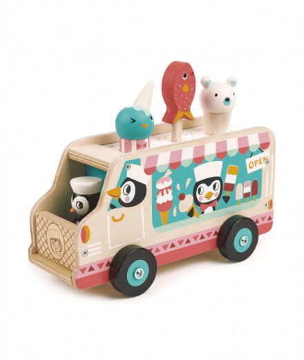 Camion à glaces en bois de la marque de jouets durables Tender Leaf