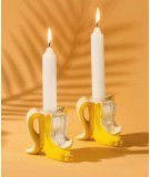 Set de 2 bougeoirs Banane Romance de la marque pop Donkey Products.