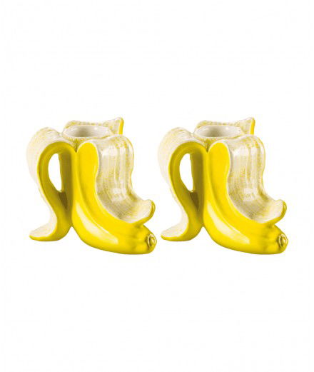 Set de 2 bougeoirs Banane Romance de la marque pop Donkey Products.