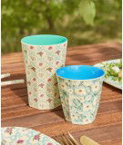 Gobelet melamine medium Summer Bloom de la marque danoise Rice