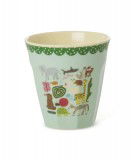 Gobelet melamine medium Wildlife menthe de la marque danoise Rice