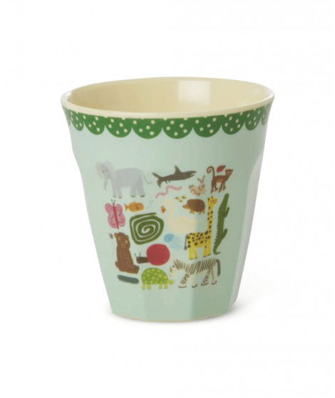 Gobelet melamine medium Wildlife menthe de la marque danoise Rice