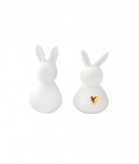 Set de 2 minis lapins en céramique de la marque de décoration Räder