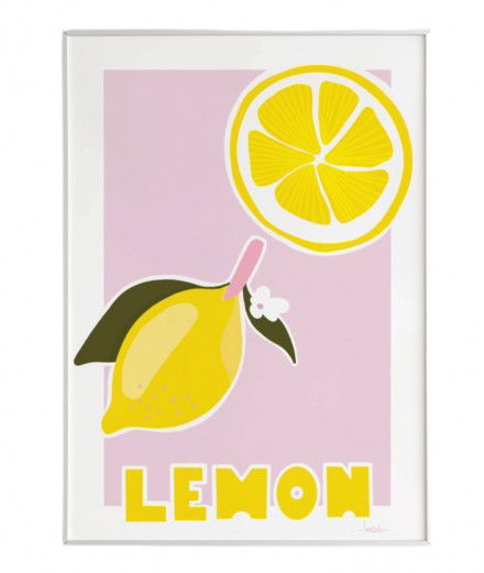 Affiche Lemon au format A3. Dessinée et imprimée en France sur du papier certifié FSC