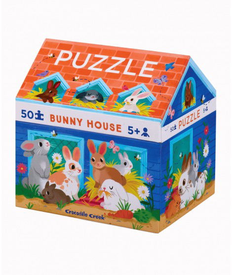 Puzzle Maison des lapins de la marque Crocodile Creek. Adapté pour les enfants à partir de 5 ans.