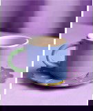 Ensemble Tasse et soucoupe Fleur de framboisier réalisé en céramique