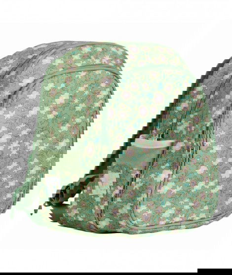 Sac-à-dos Fleurs sauge avec poche isotherme intégrée