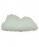Coussin nuage Marshmallow pompons - Aqua