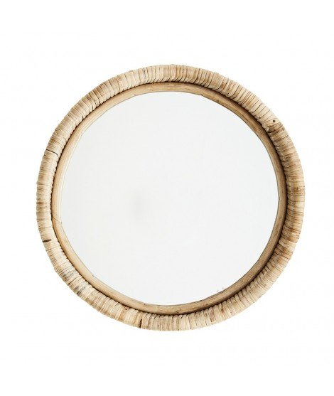 Miroir rond bambou