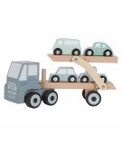 Camion transporteur en bois de la marque de jouets pour enfant Little Dutch.